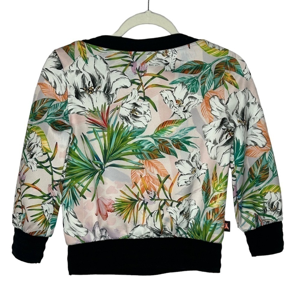 Patrizia Pepe Tropical Floral Print 3/4 Sleeve Boatneck Top - Picture 4 of 15